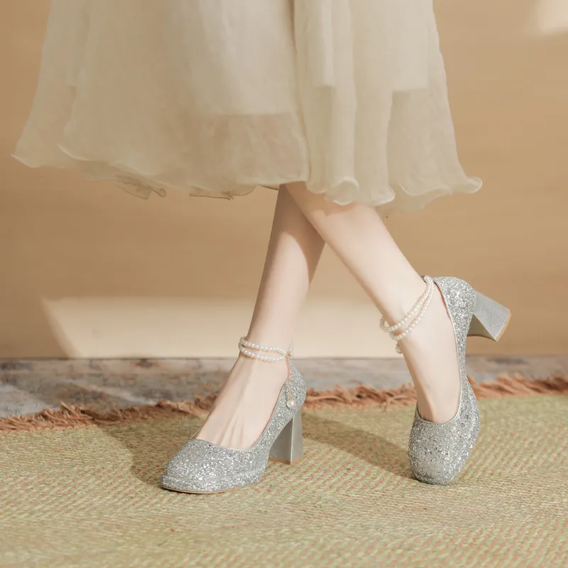 Dunnu Chunky Heel High Heels Women's-17