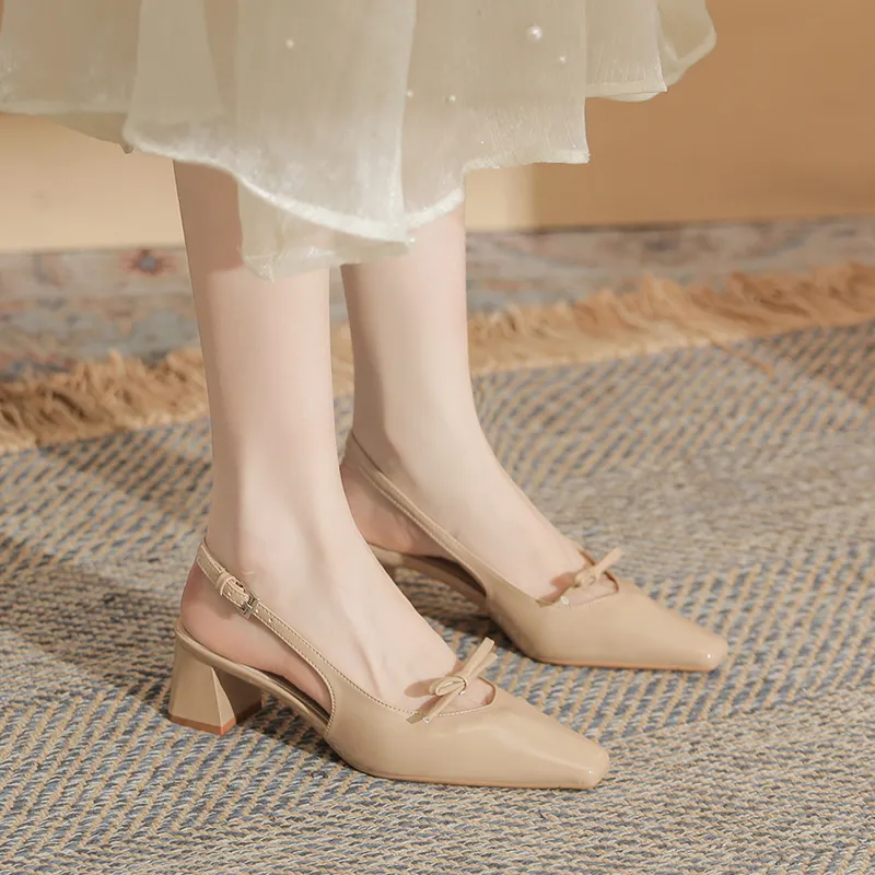 Dunnu Chunky Heel High Heels 5cm Women's-12