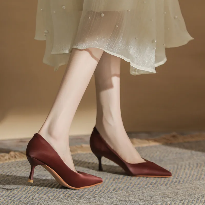 Dunnu Slim Heel High Heels 6cm Women's-14