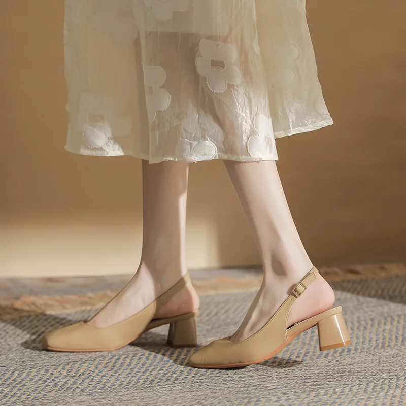 Dunnu Chunky Heel High Heels 5cm Women's Box Included-22