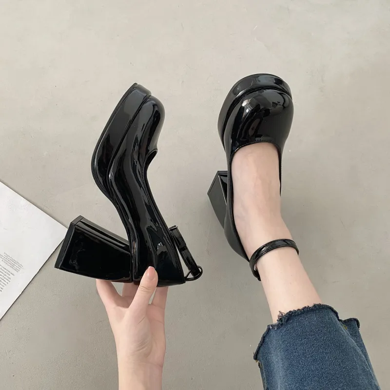 WOXXXN Chunky Heel High Heels Women's-3