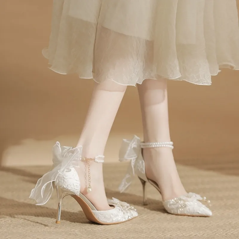 WOXXXN High Heels Women's White-3