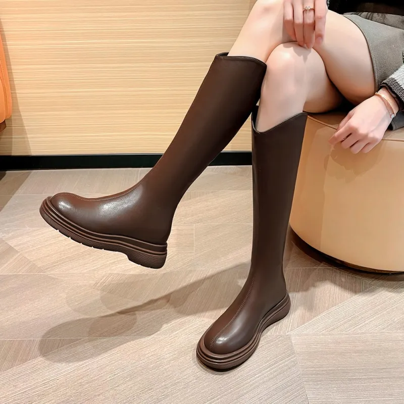 WOXXXN Knee high Boots Women's Black, Brown-5
