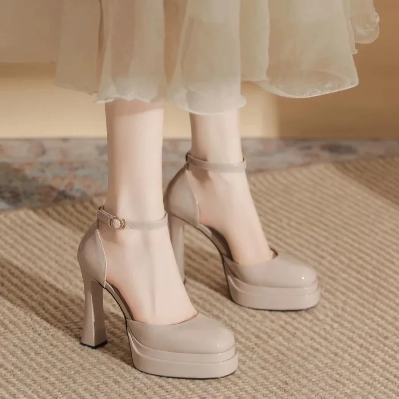 WOXXXN Chunky Heel High Heels Women's-1