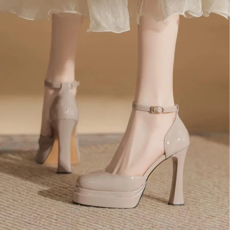 WOXXXN Chunky Heel High Heels Women's-2