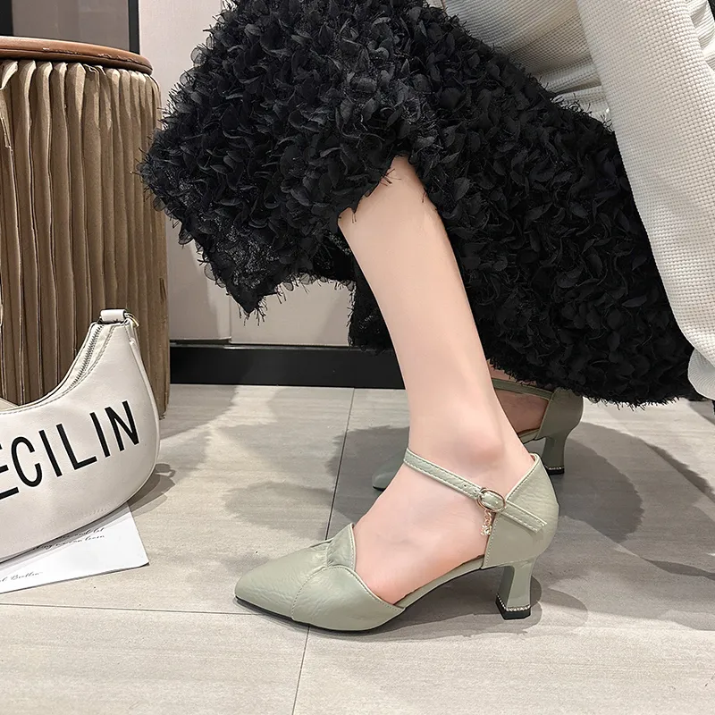 WOXXXN Chunky Heel High Heels Women's-4