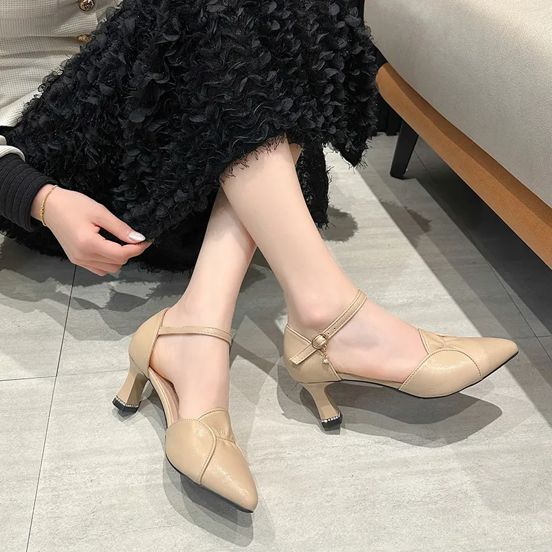 WOXXXN Chunky Heel High Heels Women's-6