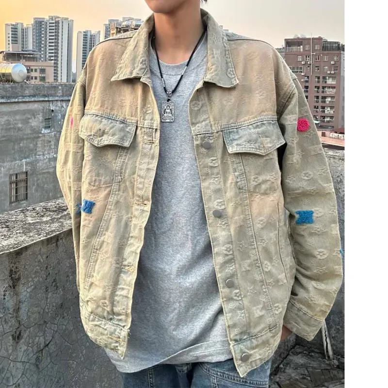 Topland Denim Jacket Unisex Yellow Mud-4