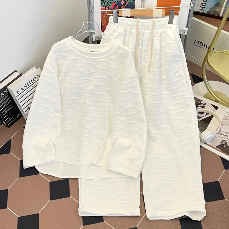 Topland Sweatshirt Set Unisex White-7