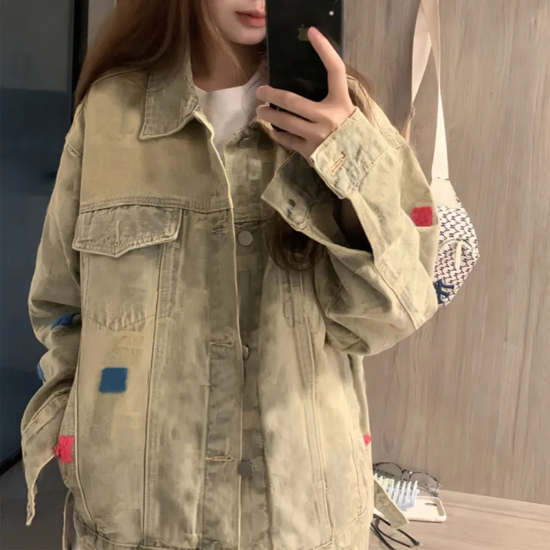 Topland Denim Jacket Unisex Yellow Mud-2