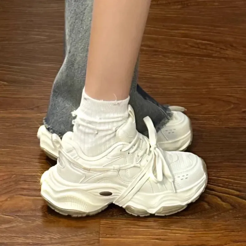 Topland Low Top Chunky Sneakers Women's Ecru-1