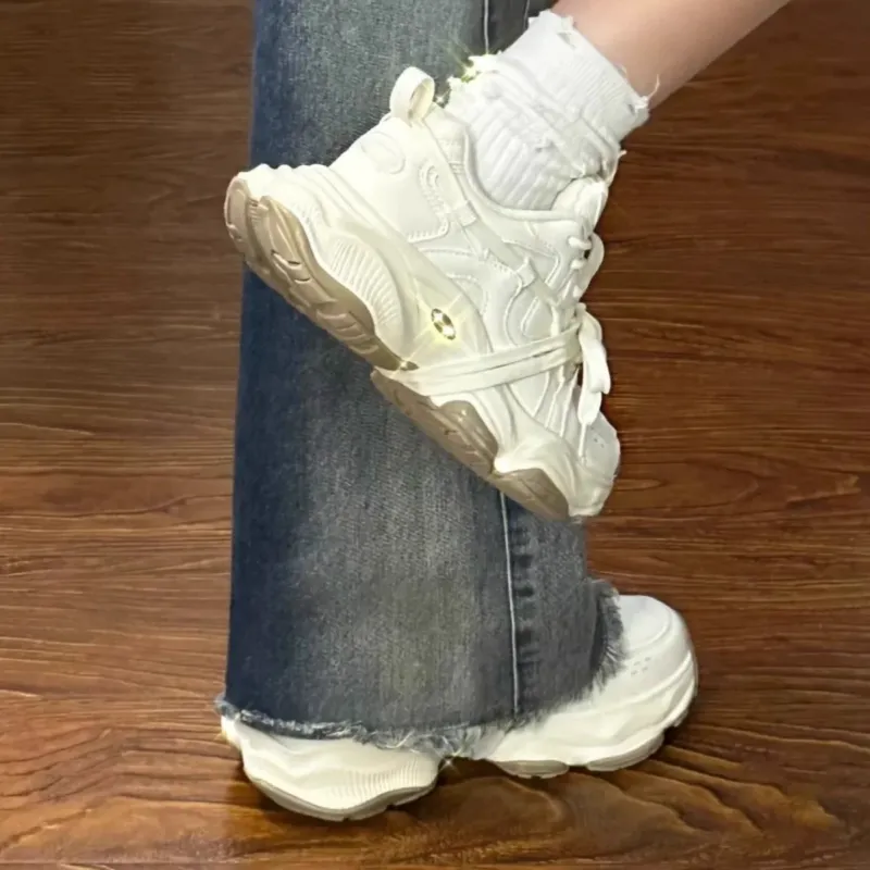 Topland Low Top Chunky Sneakers Women's Ecru-2