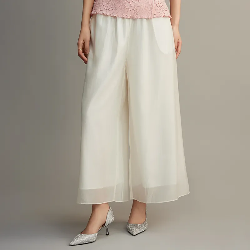 ROSESTUDIOBYGUOPEI Casual Pants Women's White-2