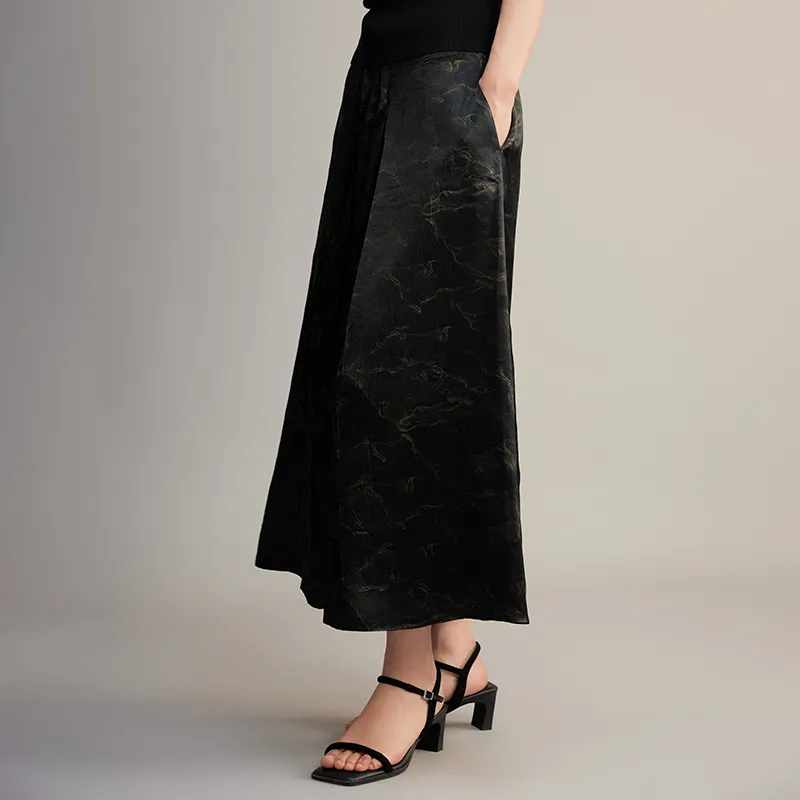 ROSESTUDIOBYGUOPEI Casual Long Skirts Women's Black-3
