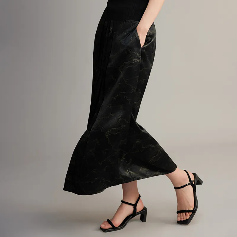 ROSESTUDIOBYGUOPEI Casual Long Skirts Women's Black-2