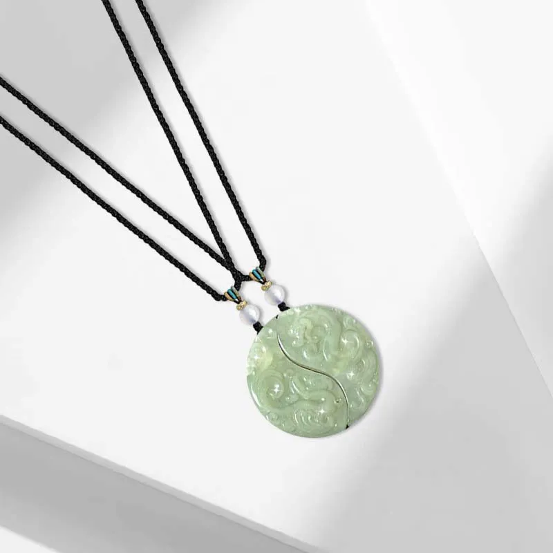 Jingleo Serpentine Jade Necklaces Unisex-1