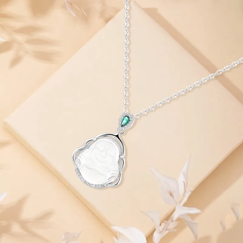 Jingleo Chalcedony Jade Necklaces Women's-2
