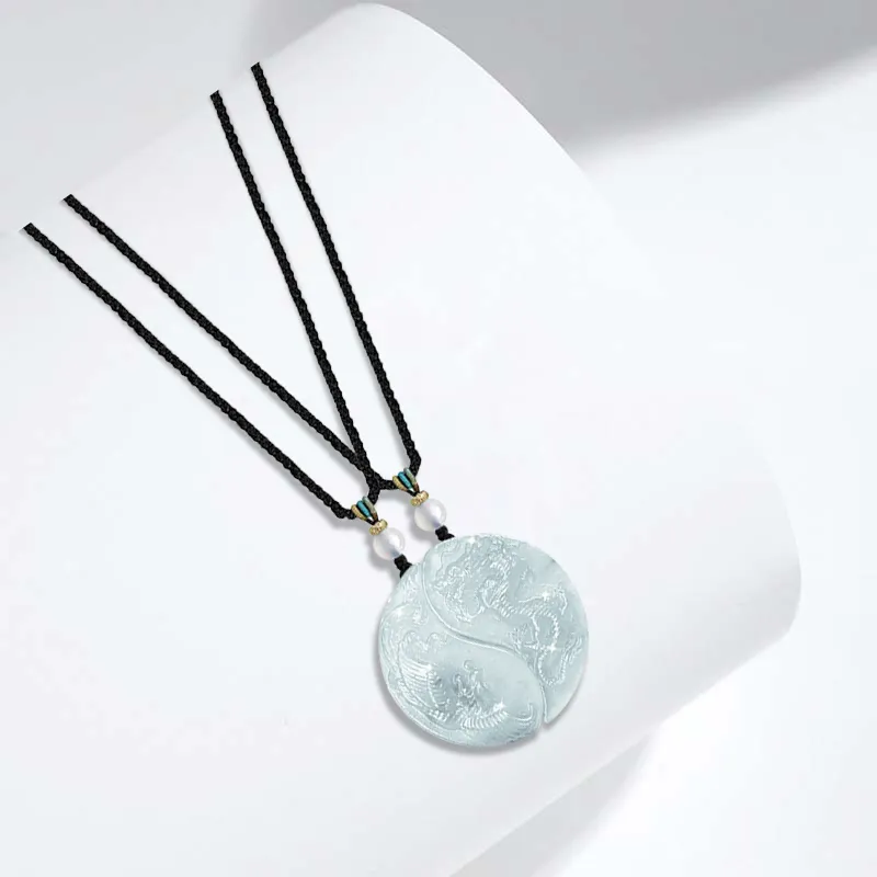 Jingleo Serpentine Jade Necklaces Unisex-2