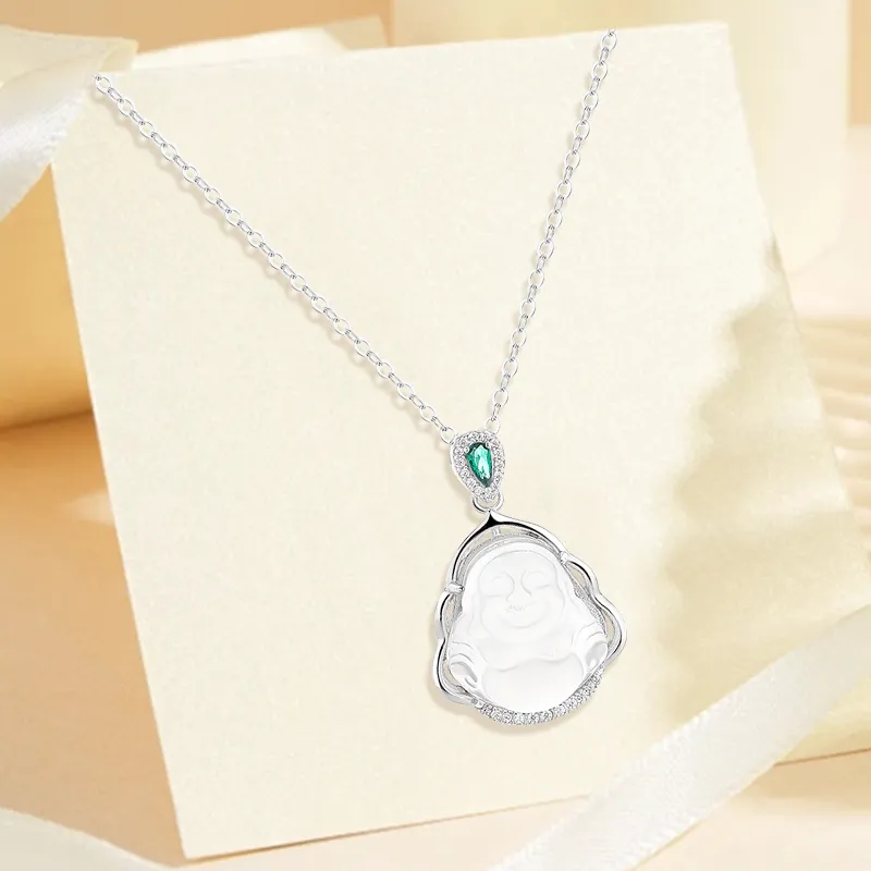 Jingleo Chalcedony Jade Necklaces Women's-1