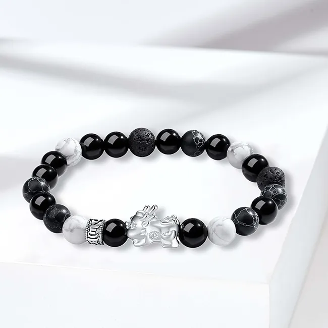 Jingleo Obsidian Bracelets Unisex-4