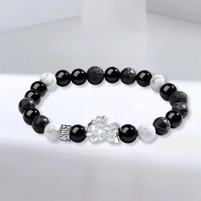 Jingleo Obsidian Bracelets Unisex-5
