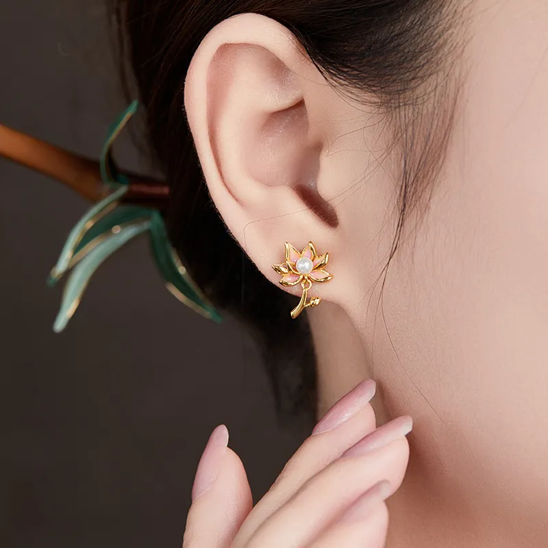 Otoshi S925 Silver Stud Earrings Women's-3