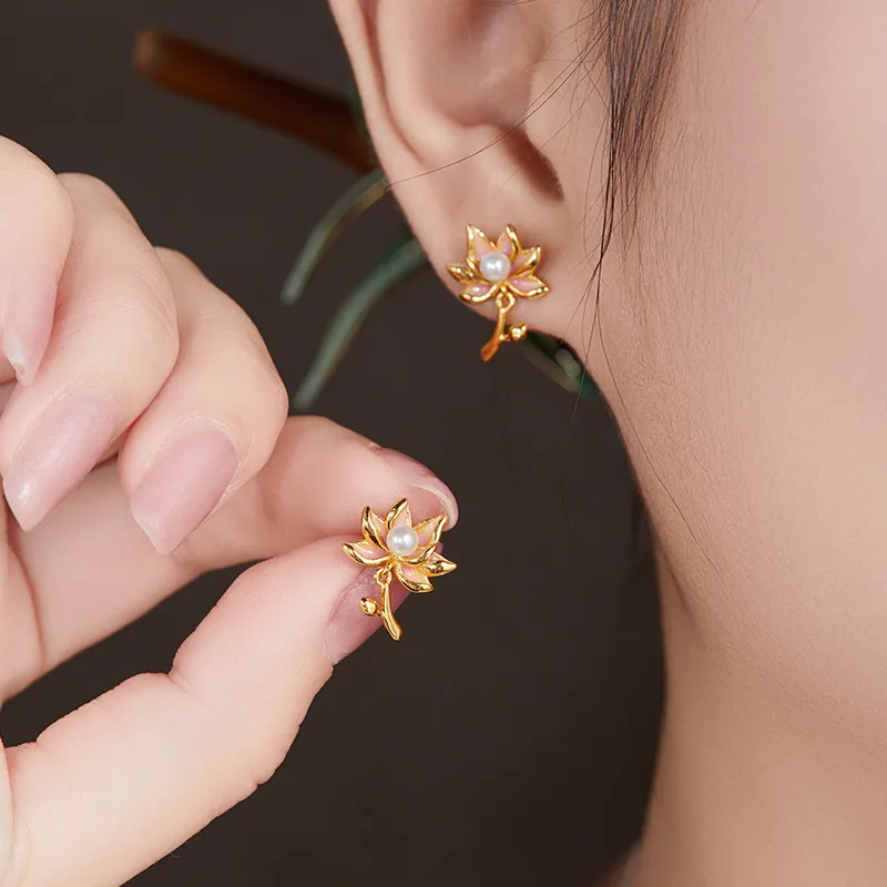 Otoshi S925 Silver Stud Earrings Women's-5