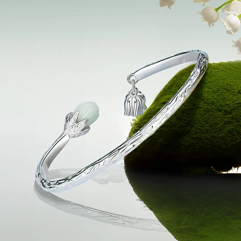Otoshi S999 Fine Silver Bangles Women's Bestie/Couple Love Saint Birthday Anniversary Confession Gift-4