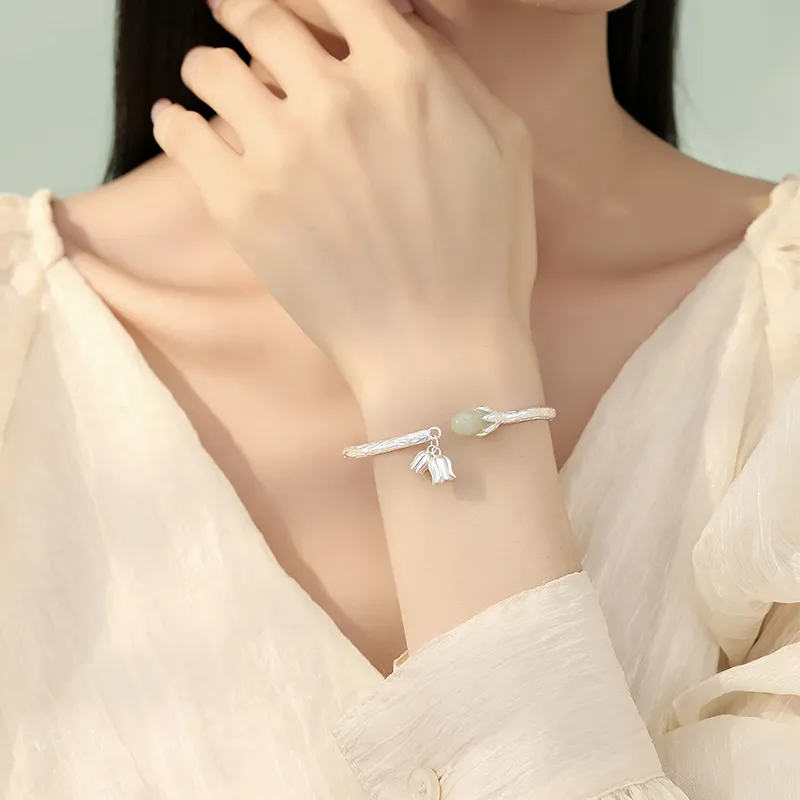 Otoshi S999 Fine Silver Bangles Women's Bestie/Couple Love Saint Birthday Anniversary Confession Gift-2