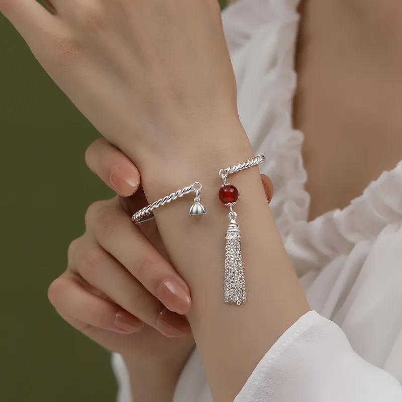 Otoshi 999 Fine Silver Bangles Women's Bestie/Couple-6