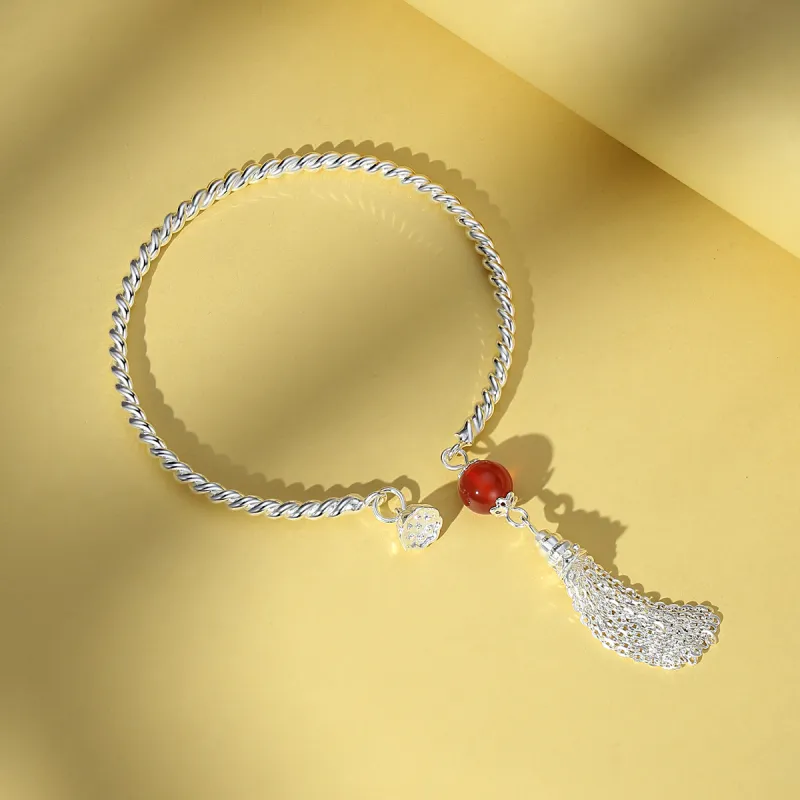 Otoshi 999 Fine Silver Bangles Women's Bestie/Couple-4