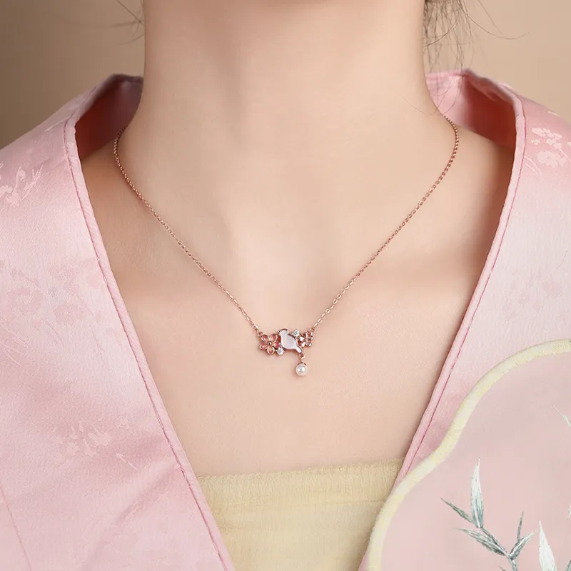 Otoshi S925 Silver Necklaces Women's-3