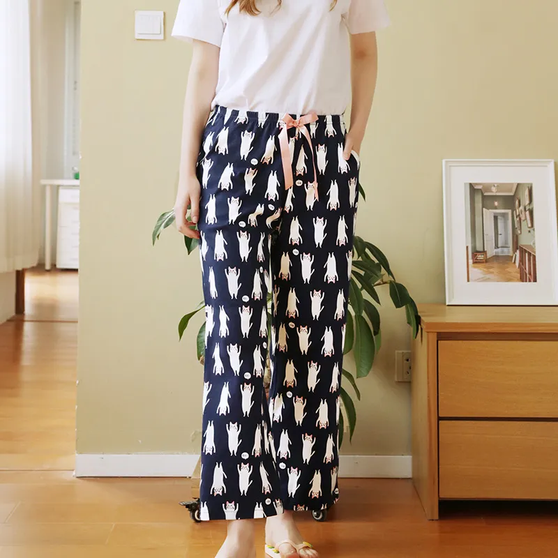 FENTENG Pajama Pants Women's Sapphire Blue-2