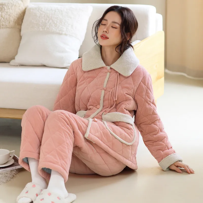 FENTENG Pajama Set Women's Rouge Pink-2