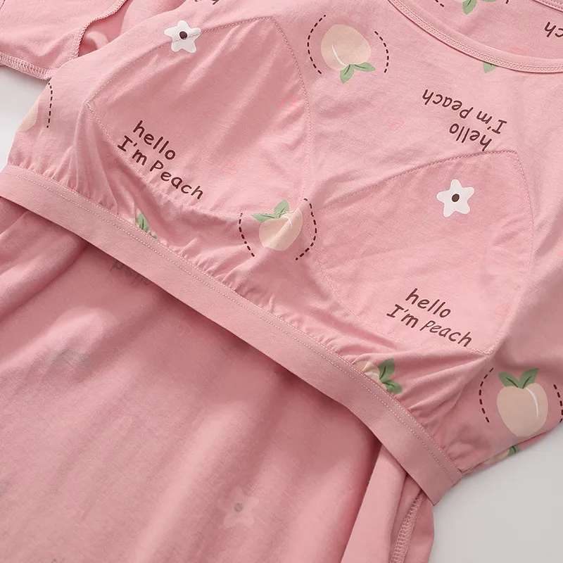 FENTENG Pajama Set Women's Gift Box Set Pastel Pink-2