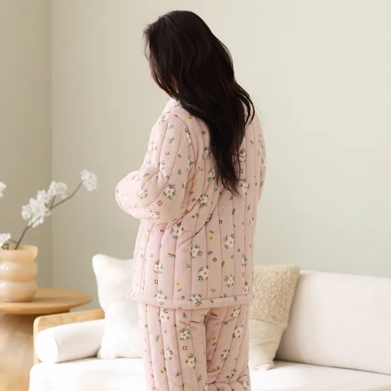 FENTENG Pajama Set Women's Cute Pink-4