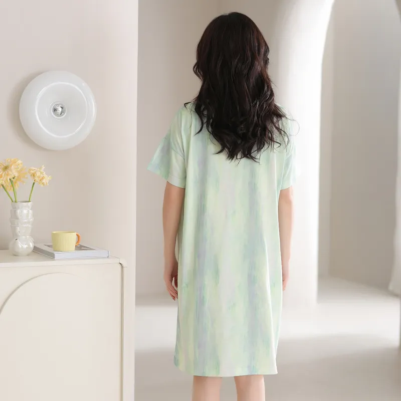 FENTENG Nightgown Women's Mint Green-4