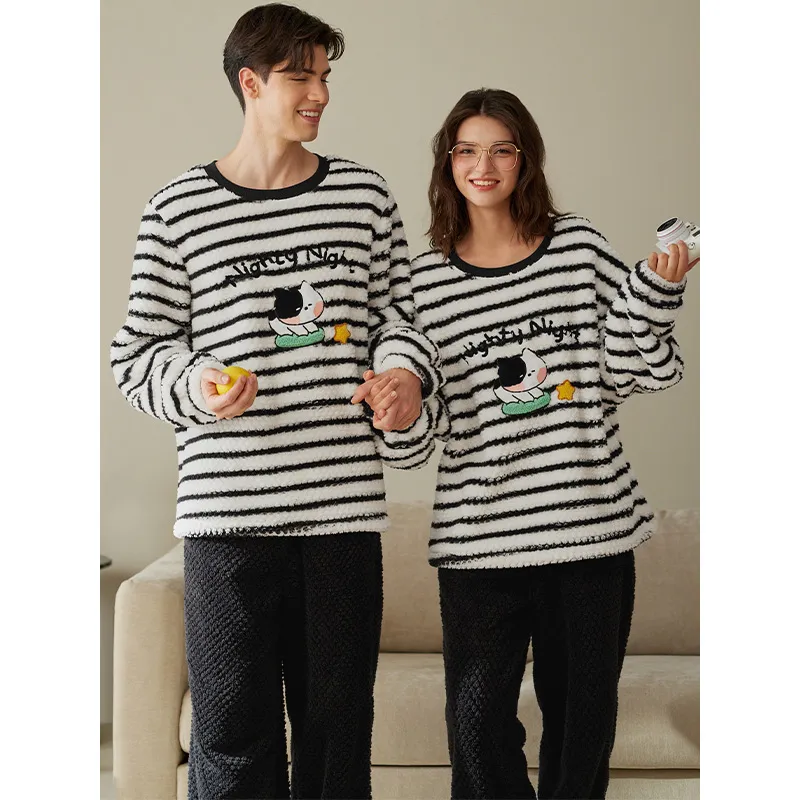 FENTENG x LINE FRIENDS Brown Bear Pajama Set Men's Black White-2
