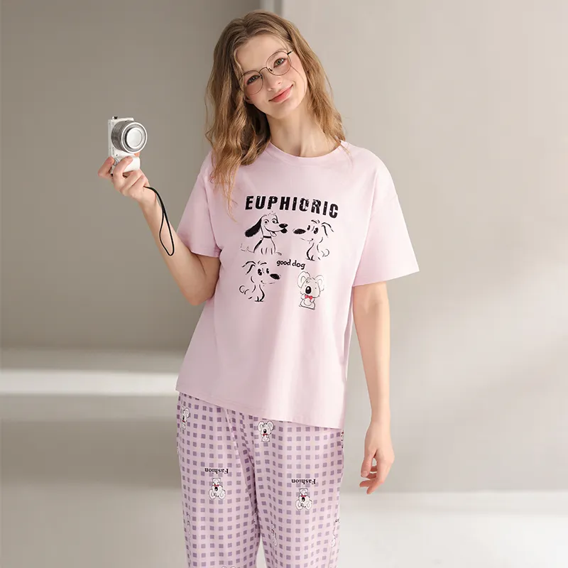 FENTENG Pajama Set Women's Mauve Purple-2