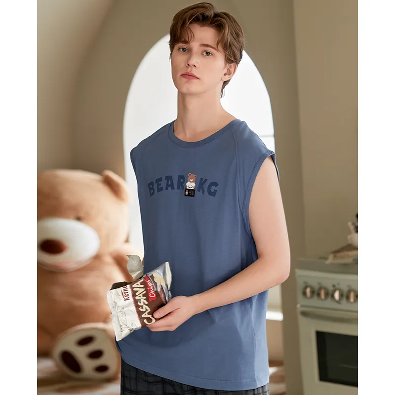 FENTENG Pajama Set Men's Deep Sea Blue-3