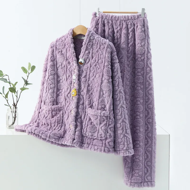 FENTENG Pajama Set Women's Lavender-5