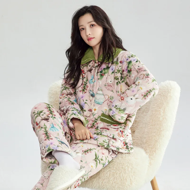 FENTENG Pajama Set Women's Dusty Pink-2
