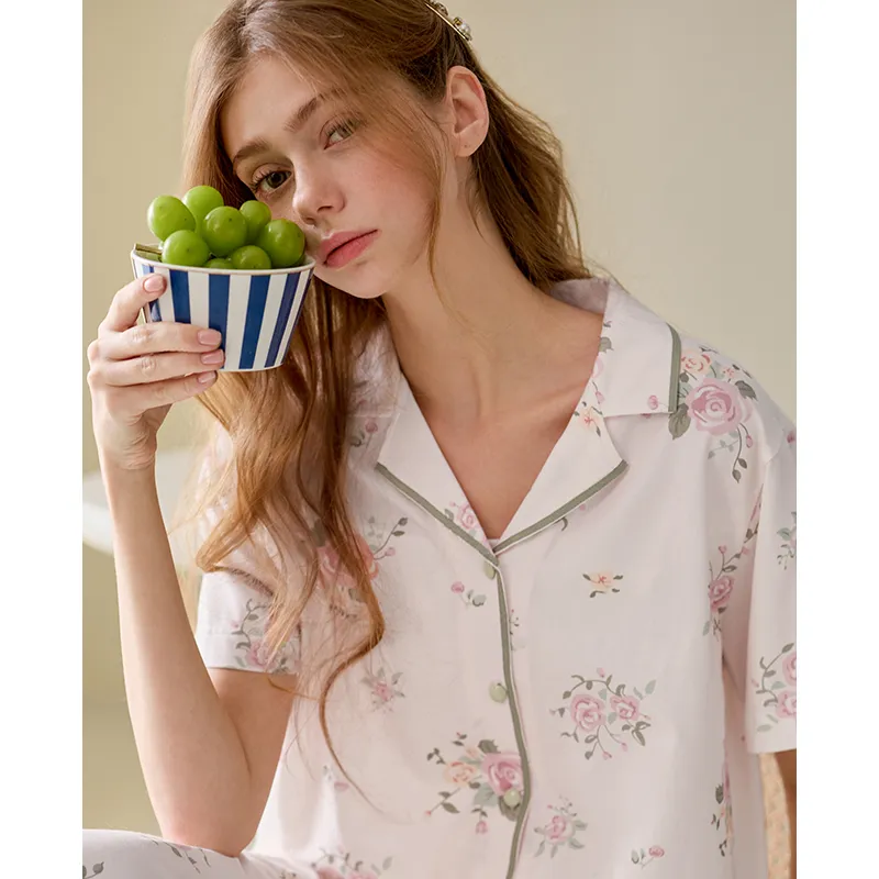 FENTENG Pajama Set Women's Light Shrimp Pink-2