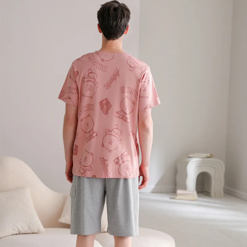 FENTENG x LINE FRIENDS Brown Bear Pajama Set Men's-3