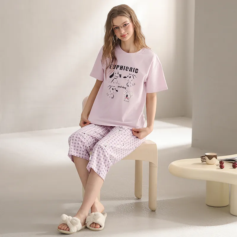 FENTENG Pajama Set Women's Mauve Purple-3
