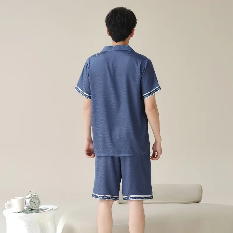 FENTENG Pajama Set Men's Sapphire Blue-1