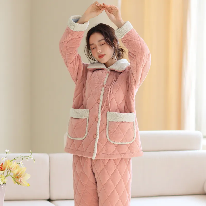 FENTENG Pajama Set Women's Rouge Pink-3