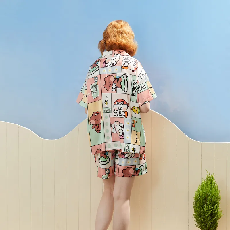 FENTENG x LINE FRIENDS Pajama Set Women's Multicolor-1