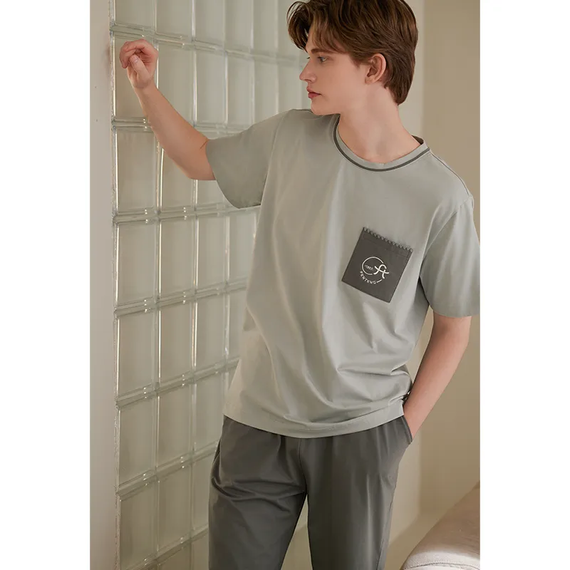 FENTENG Pajama Set Men's Kitten Gray-1