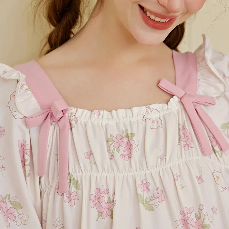 FENTENG Pajama Set Women's Cherry Blossom Pink-1